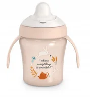 Kubki dla dzieci - SUAVINEX - 402788-KUBEK DO NAUKI PICIA 200ML/NIEKAPEK/6M+/RÓŻOWY/WONDERLAND - miniaturka - grafika 1