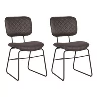 Krzesła - Label51 Krzesła Stołowe Sev, 2 Szt., 49X60X87 Cm, Antracytowe - miniaturka - grafika 1
