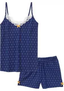 Piżamy damskie - Piżama z krótkimi spodniami i topem na cienkich ramiączkach - bonprix - grafika 1