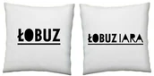 Gadżety dla niej i dla niego - Zestaw poduszek dla pary - Łobuz Łobuziara - miniaturka - grafika 1