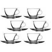 Serwisy do kawy i herbaty - Pasabahce Zone 12-częściowy zestaw filiżanek z talerzykiem (98396) - miniaturka - grafika 1