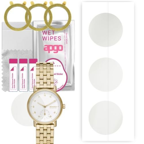 3x folia ochronna hydrożelowa MATOWA do Skagen Kuppel Lille Two-Hand - apgo Smartwatch Hydrogel MATTE Protection Ochrona na ekran smartwatcha