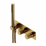 Baterie podtynkowe - Omnires CT8035/1GLB CT8035/1GLB CONTOUR bateria prysznicowo-wannowa podtynkowa z r$375czk$376 prysznicow$377 z$378oty szczotkowany - miniaturka - grafika 1