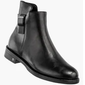 Botki damskie - Botki Damskie Buty Na Zamek Trzewiki Ocieplane Na Zimę Czarne Potocki 25-12713BK Czarny 37 - miniaturka - grafika 1