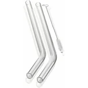 Naczynia i sztućce jednorazowe - Gefu Zestaw 4 słomek szklanych 23cm FUTURE G-12704 - miniaturka - grafika 1
