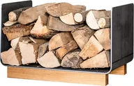 Pozostałe meble ogrodowe - vidaXL Westmann Stalowy stojak na drewno opałowe Enja Srebro 62x34x39cm - miniaturka - grafika 1