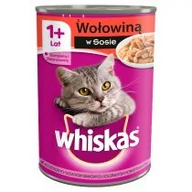 Mokra karma dla kotów - Whiskas Adult Wołowina puszka 24x400g - miniaturka - grafika 1