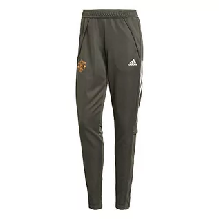 Spodnie damskie - Adidas Damskie spodnie treningowe 20/21 MUFC Training Pant zielony Legear XXL GD3701 - grafika 1