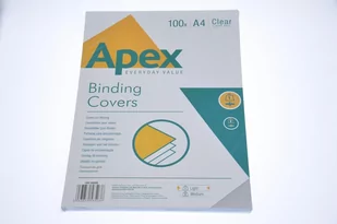Apex, Okładka do bindowania A4, przezroczysta 150 Micronów, Fellowes 6500001 - Okładki do laminatorów i bindownic - miniaturka - grafika 1