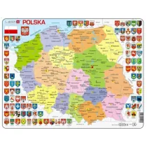 Puzzle 70 el. Mapa Polska polityczna Larsen