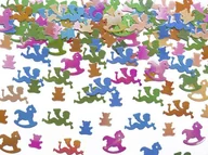 Gadżety dla niej i dla niego - PartyDeco Konfetti metalizowane aniołki/koniki, 15 g, 1 op. KONS9 - miniaturka - grafika 1