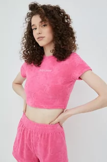 Koszulki i topy damskie - Juicy Couture t-shirt damski kolor różowy - grafika 1