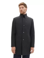 Płaszcze męskie - TOM TAILOR męski płaszcz wełniany, 32525 – szary (Grey Big Herringbone Optic), XL - miniaturka - grafika 1