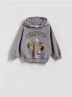Bluzy i sweterki niemowlęce - Reserved - Bawełniana bluza Snoopy - fioletowy - miniaturka - grafika 1