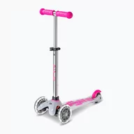 Hulajnogi - Hulajnoga trójkołowa dziecięca Micro Mini Micro Deluxe FLUX LED neon pink - miniaturka - grafika 1