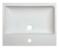 Umywalki - Sanplast Free Mineral Umywalka nablatowa 55x45x10 cm z otworem na baterię, biała 640-280-1200-01-000 - miniaturka - grafika 1