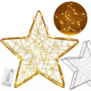 Oświetlenie świąteczne 30 LED gwiazda dekoracja świąteczna witraż biały ciepły - Bombki - miniaturka - grafika 1