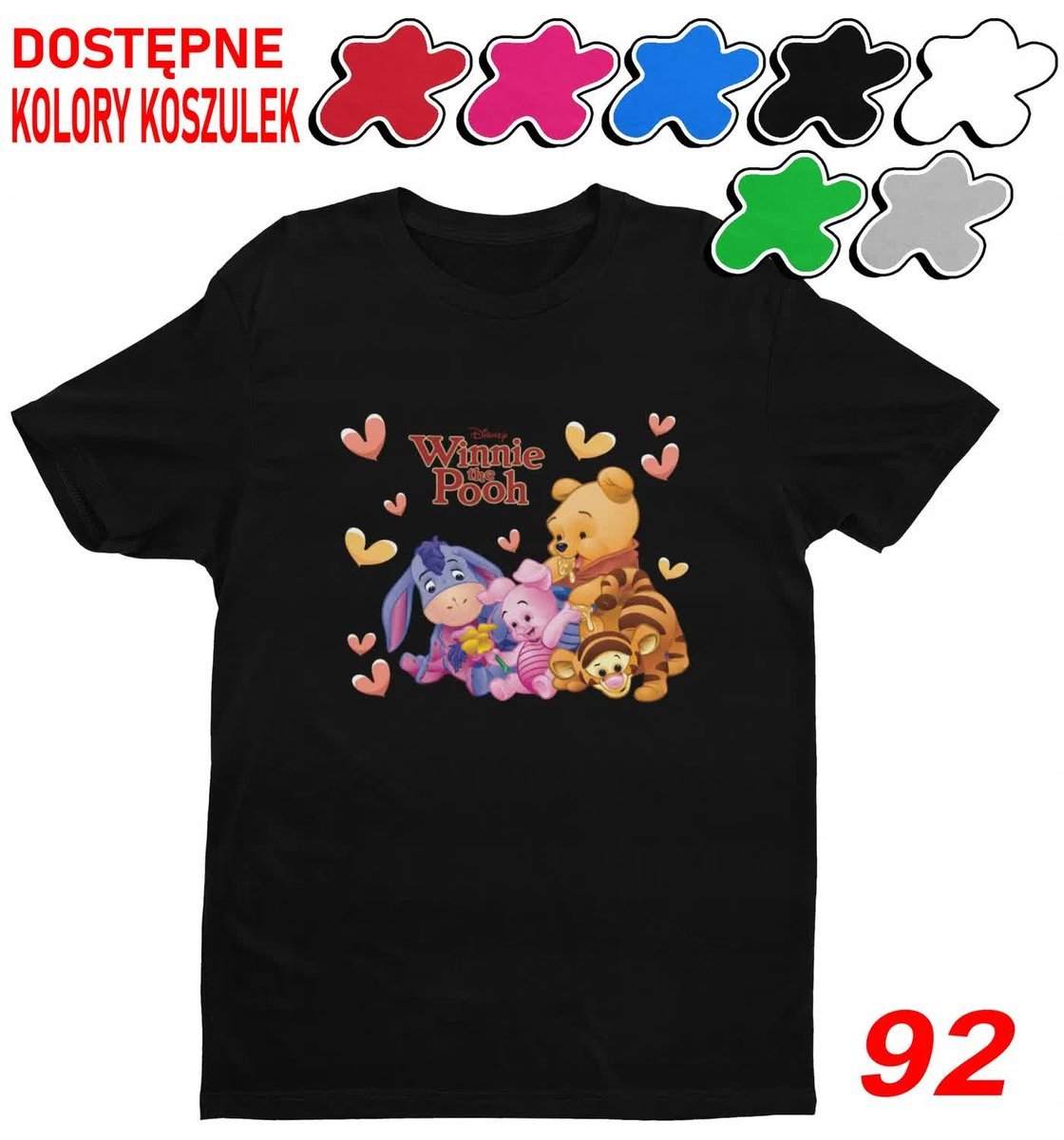Dziecięca Koszulka Z Kubuś Puchatek Dzień Misia Tygrys Postacie -L 146-152