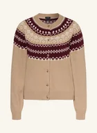 Swetry damskie - Joop! Kardigan Kloda beige - miniaturka - grafika 1