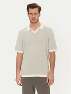 Koszulki męskie - Only & Sons Polo Kian 22033457 Beżowy Relaxed Fit - miniaturka - grafika 1