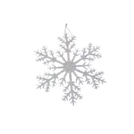 Ozdoby bożonarodzeniowe - Zawieszka plastikowa śnieżynka 25 cm transparentna - miniaturka - grafika 1