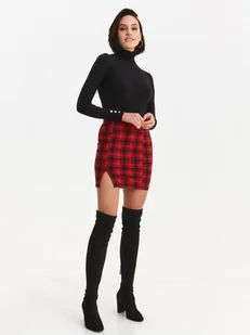 Spódnica damska czerwona ołówkowa - SSD1897CE mini spódniczka - TOP SECRET - Odzieżowy sklep internetowy TOP SECRET - Spódnice - miniaturka - grafika 1