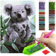 Zabawki kreatywne - Haft Diamentowy ARTULIO, Obraz DIY 5D, Diamond Painting, Mozaika Diamentowa 40X60cm (Misie koala) + Zestaw Akcesoriów - miniaturka - grafika 1