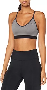 Biustonosze - Nike Indy Sports Bra damski biustonosz szary Grau (Carbon Heather/Anthracite/Black) X-S - grafika 1