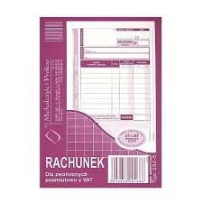 Michalczyk&Prokop RACHUNEK A5 DLA ZWOLNIONYCH Z VAT PION /O+1K/233-3 - Druki akcydensowe - miniaturka - grafika 1