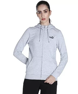 Bluzy damskie - PUMA Damska bluza z kapturem Ess Small Logo na zamek błyskawiczny Tr Sweat - grafika 1