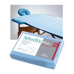 MedixPro Prześcieradło jednorazowe 150cm x 210cm niebieskie 40g MedixPro 5szt - Kosmetyczne akcesoria jednorazowe - miniaturka - grafika 1