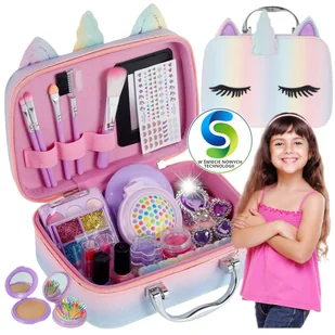 KUFEREK KOSMETYKÓW PAZNOKCIE MAKIJAŻ MAKEUP ZESTAW DLA DZIEWCZYNEK X422L - Zabawki interaktywne dla dzieci - miniaturka - grafika 1