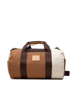 Torby podróżne - TOMMY HILFIGER Torba Sustainable Canvas Small Duffle AM0AM08672 Brązowy - grafika 1