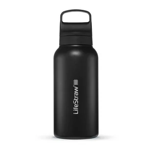 LifeStraw Go 2.0 Czarna stalowa butelka filtrująca 1L Black Steel - Butelki filtrujące - miniaturka - grafika 2