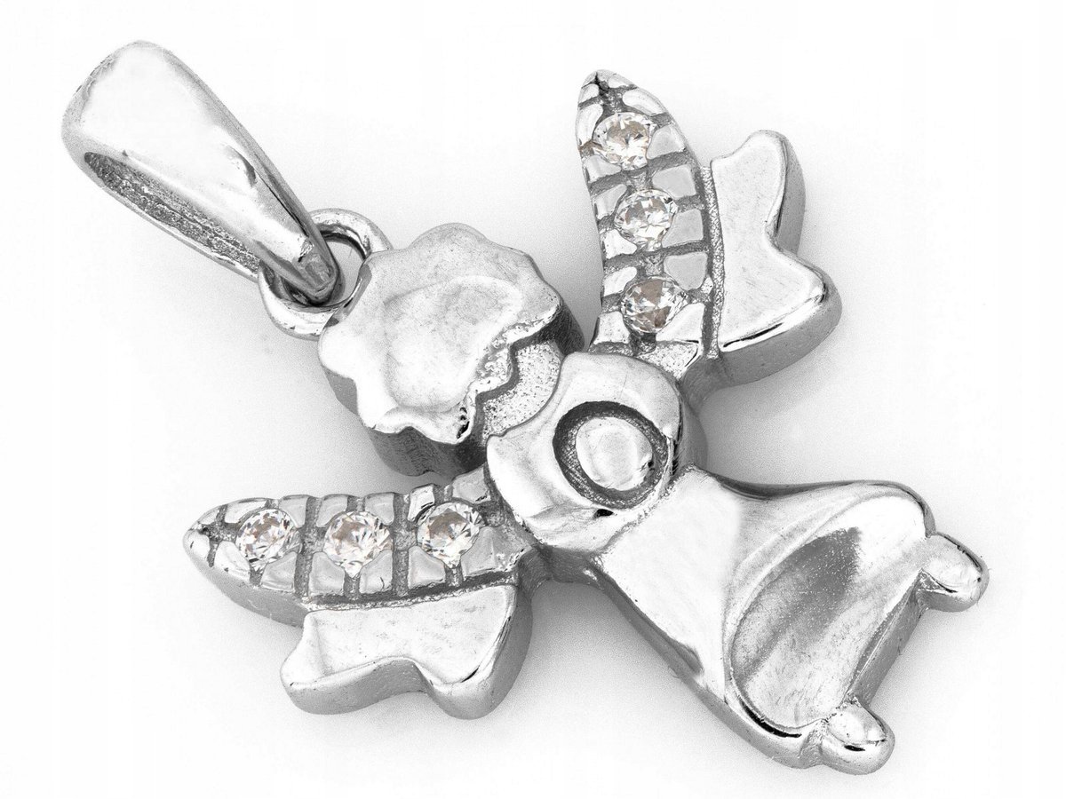 Zawieszka srebrna aniołek 925 Srebro 1.81g Biżuteria 17.7mm 15.3mm