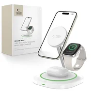 Ładowarki do telefonów - Ładowarka indukcyjna TECH-PROTECT QI15W-A46 3w1 MagSafe Biały - miniaturka - grafika 1