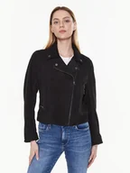 Kurtki damskie - Pepe Jeans Kurtka skórzana Roma PL402145 Czarny Regular Fit - miniaturka - grafika 1