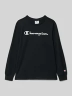 Koszulki dla chłopców - Bluzka z długim rękawem o kroju regular fit z nadrukiem z logo - miniaturka - grafika 1