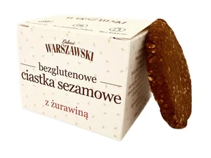 Ciastka Sezamowe Z ��urawin�� Bezglutenowe 150 g - ��ako�� Warszawski - Ciastka - miniaturka - grafika 1
