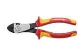 Kombinerki i obcęgi - Szczypce izolowane boczne 180mm do cięcia, z ułatwieniem - środek ciężkości przeniesiony wyżej CrV VDE 1000V czerwone HOGERT [HT1P910] - miniaturka - grafika 1