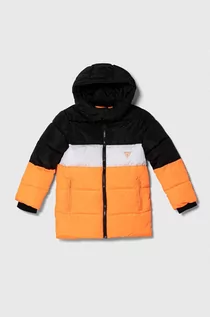 Kurtki i płaszcze dla chłopców - Guess kurtka dziecięca kolor pomarańczowy - grafika 1