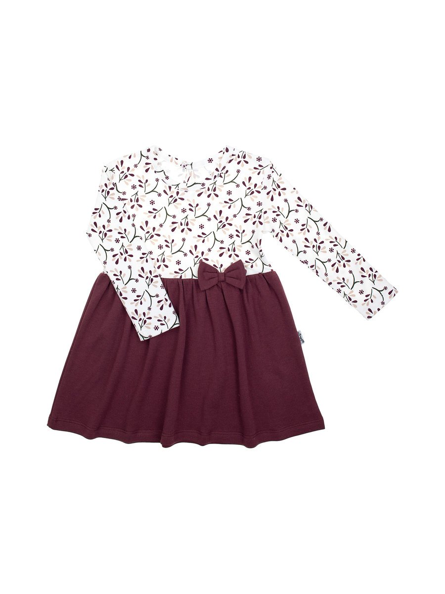 Dziewczęca sukienka dł.rękaw kwiaty kremowe Nicol