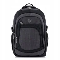 Plecaki - Szary Plecak do Pracy Męski Duzy 30L Sportowy Wodoodporny Bag Street Z95 - miniaturka - grafika 1