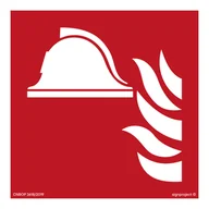 Systemy ekspozycyjne i znaki informacyjne - BF004 ZESTAW SPRZĘTU PRZECIWPOŻAROWEGO, TS - PŁYTA TD FOTOLUMINESCENCYJNA; (150X150MM) - miniaturka - grafika 1