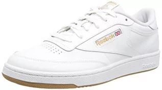 Sneakersy damskie - Reebok Męskie sneakersy Club C 85, FTWR białe/prawdziwe beżowe Lee 3, 4,5 UK, Ftwr biały prawdziwy beżowy Reebok Lee 3, 36.5 EU - grafika 1