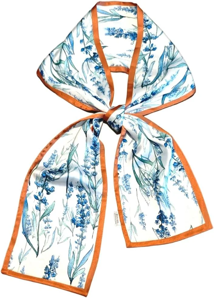 SZALIK 150X16CM SATYNOWY DWUWARSTWOWY KWIATY EFEKTOWNY POLIESTROWY