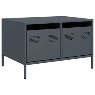 vidaXL Szafka pod TV antracyt 68x50x43,5 cm Stal walcowana na zimno - Szafki RTV - miniaturka - grafika 1