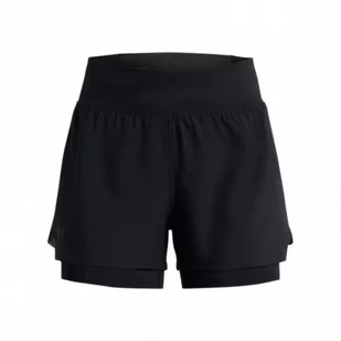 Damskie spodenki do biegania Under Armour UA RUN STAMINA 2IN1 SHORT - czarne - UNDER ARMOUR - Spodnie sportowe damskie - miniaturka - grafika 1