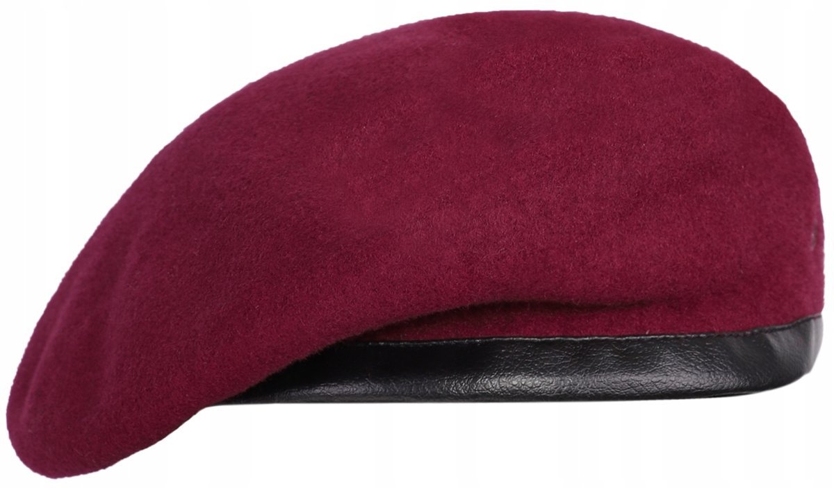 Beret Wojskowy Bez Oznaczeń Wojska Polskiego WP Tłoczony Dominator Urban Combat Bordowy 58