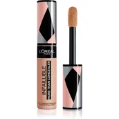 Korektory do twarzy - L'Oréal Paris Infaillible More Than Concealer nr 330 Pecan, wysoko pigmentowany korektor o dużej sile krycia i bardzo dużym aplikatorem, 11 ml - miniaturka - grafika 1